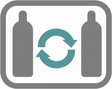 Infografik Gasflaschen tauschen im Mietsystem