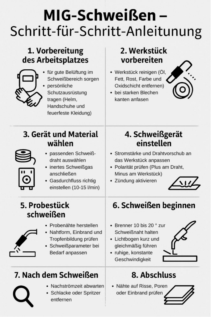 Infografik Ablauf MIG-Schweißen