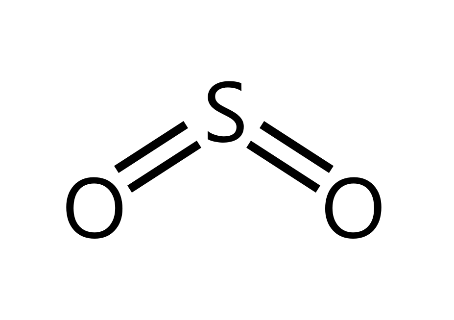 Grafik Schwefeldioxid Strukturformel