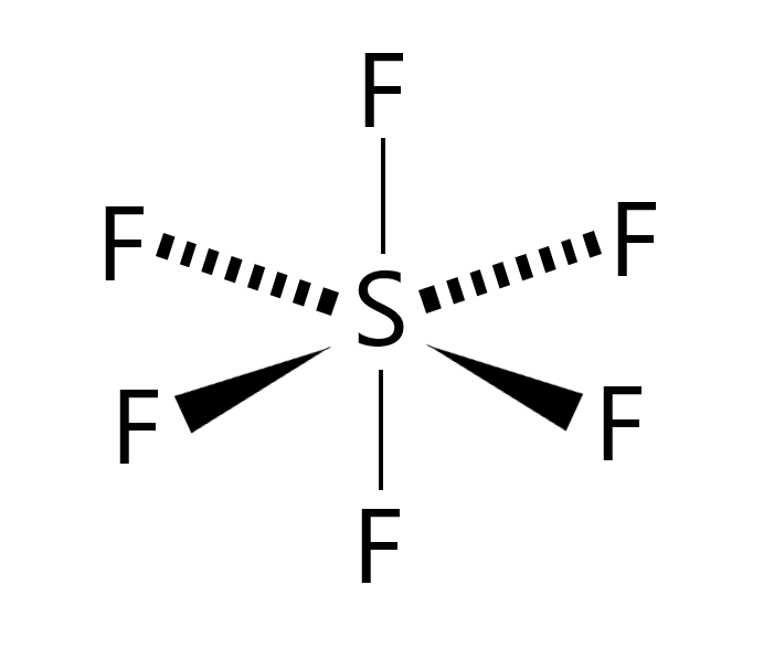 Grafik Strukturformel Hexafluorid SF6