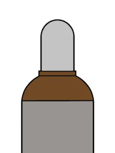 Technische Gasflasche mit brauner Flaschenschulter (Helium oder Ballongas)