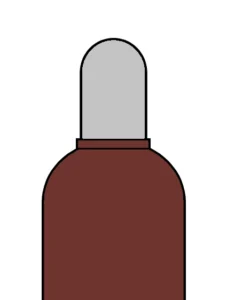 Acetylengasflasche in kastanienbraun
