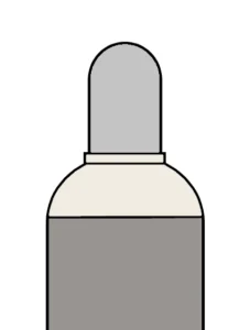 Technische Gasflasche mit weißer Flaschenschulter (technischer Sauerstoff)